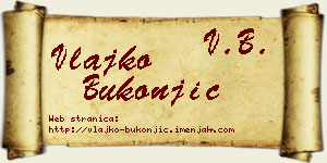 Vlajko Bukonjić vizit kartica
